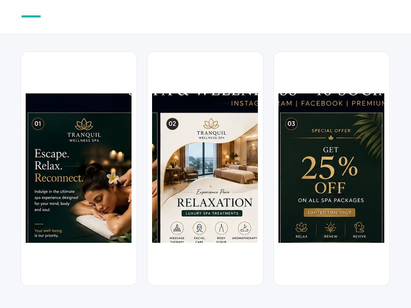 Spa & Wellness social media posts