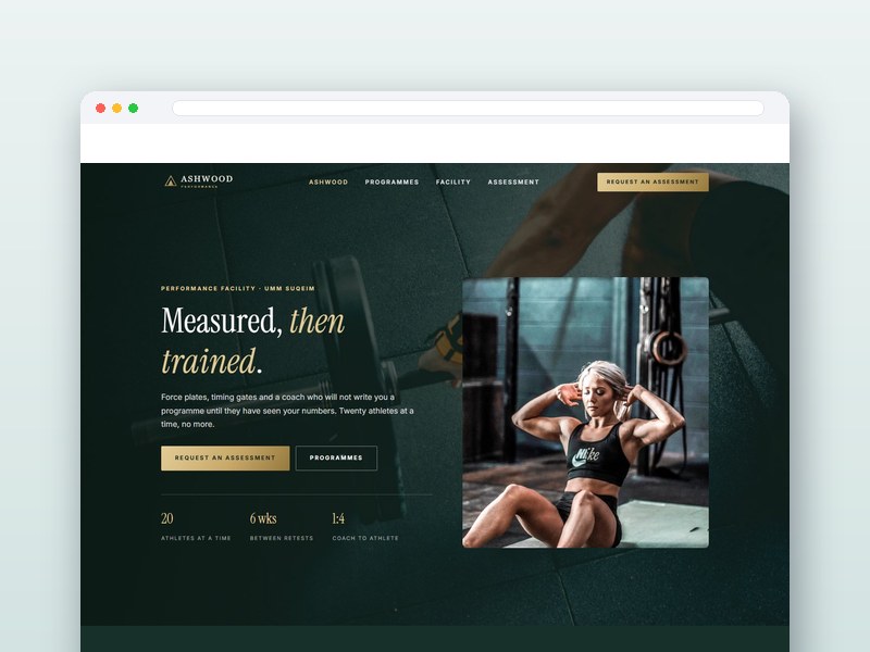 Athlete Performance interface design