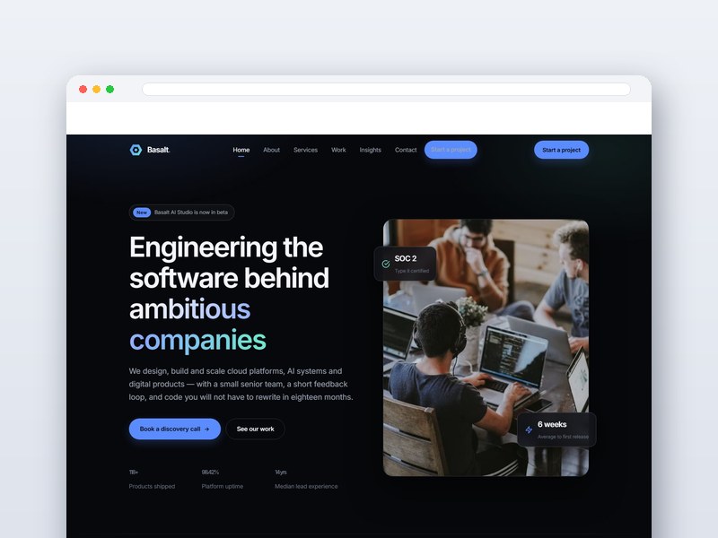 Software Company interface design