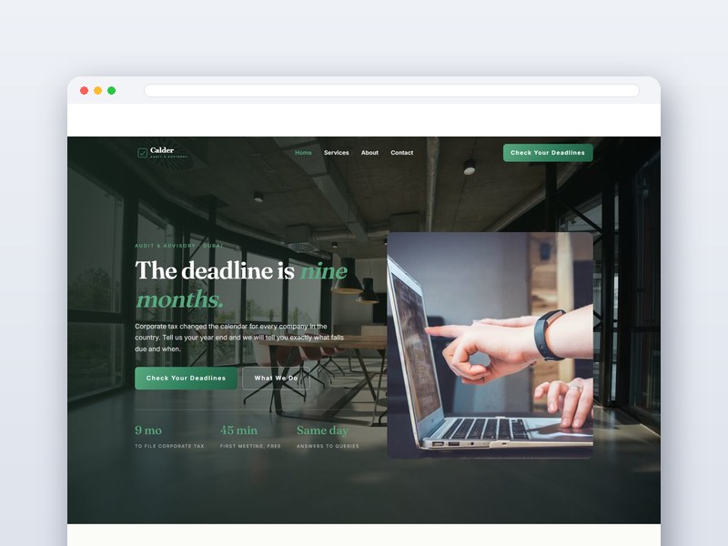 Audit Firm interface design