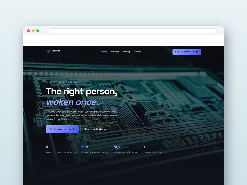 Incident Response SaaS interface design