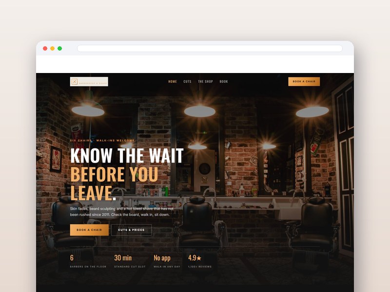 Barbershop interface design