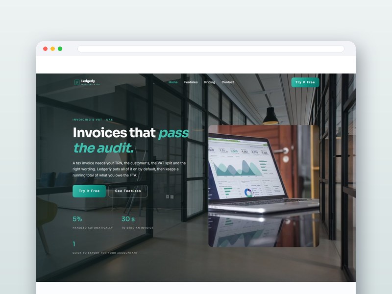 Invoicing & VAT SaaS interface design