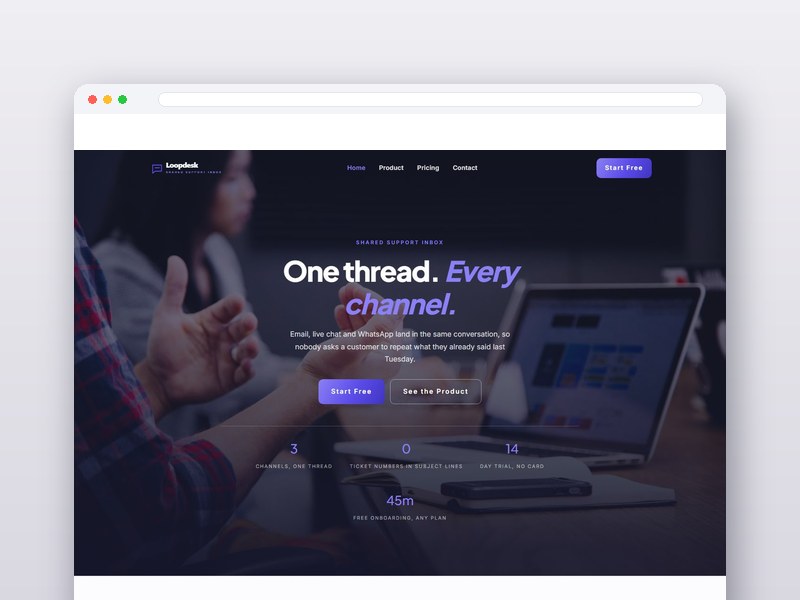 Support Inbox SaaS interface design