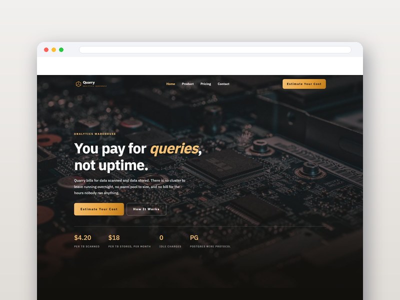 Data Warehouse SaaS interface design