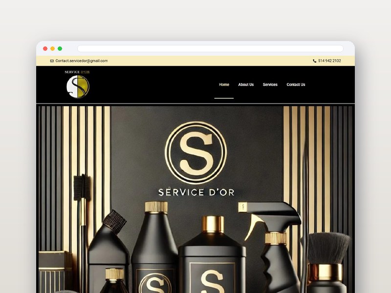 Service D'Or Cleaning website design