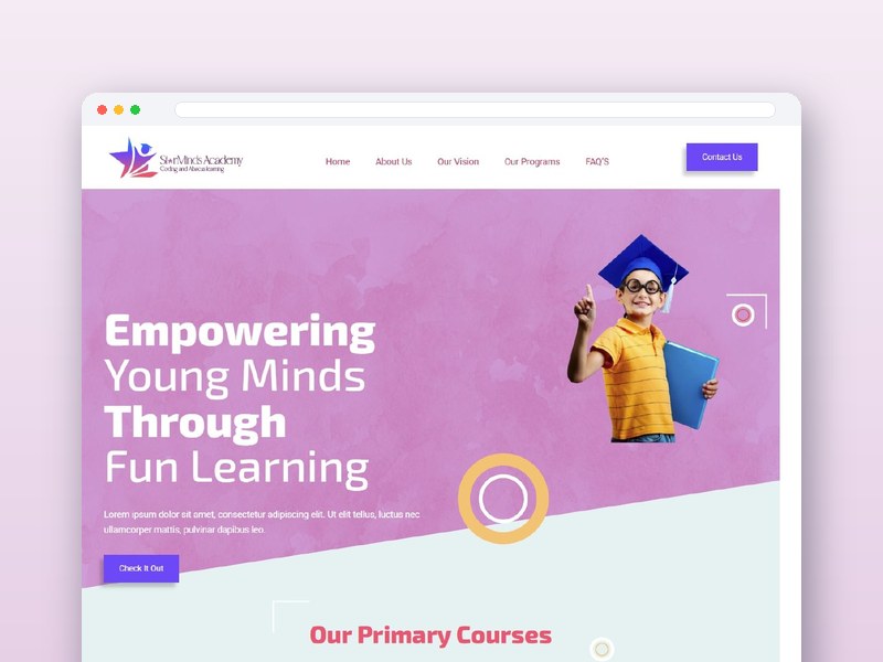 SwitchKids Academy website design