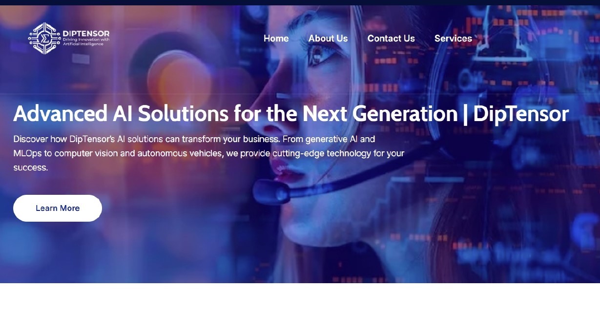 AI company website design