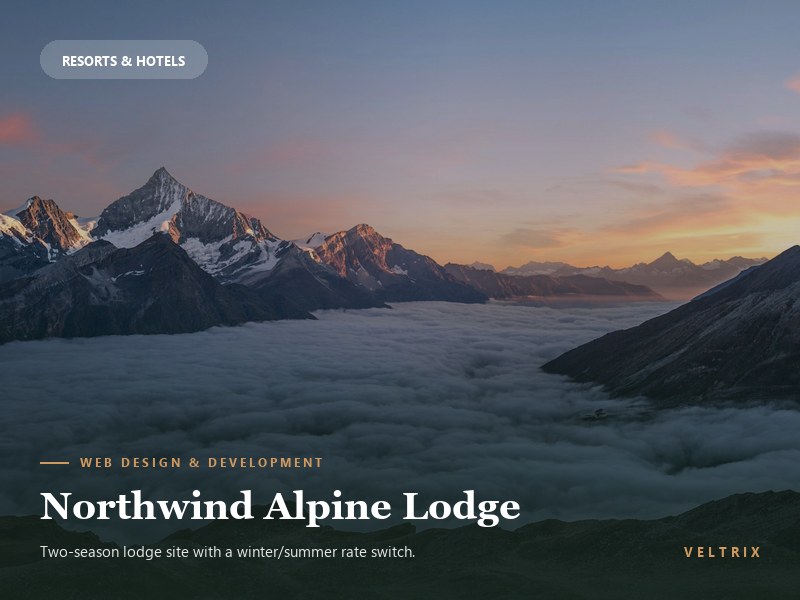 Alpine lodge website design